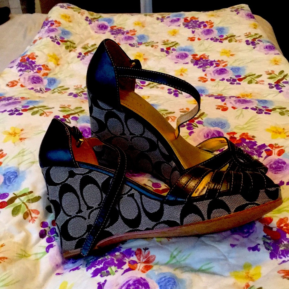 Blue Coach Sandals